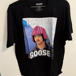 Top Gun Black Graphic Tee - Talk to Me Goose